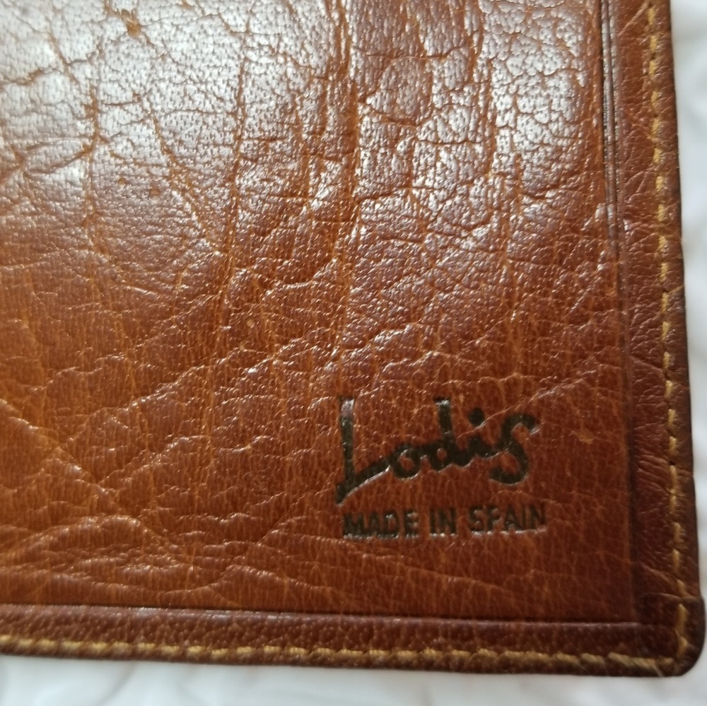 Lodis made in Spain Vintage Bifold Brown Wallet - Picture 6 of 8